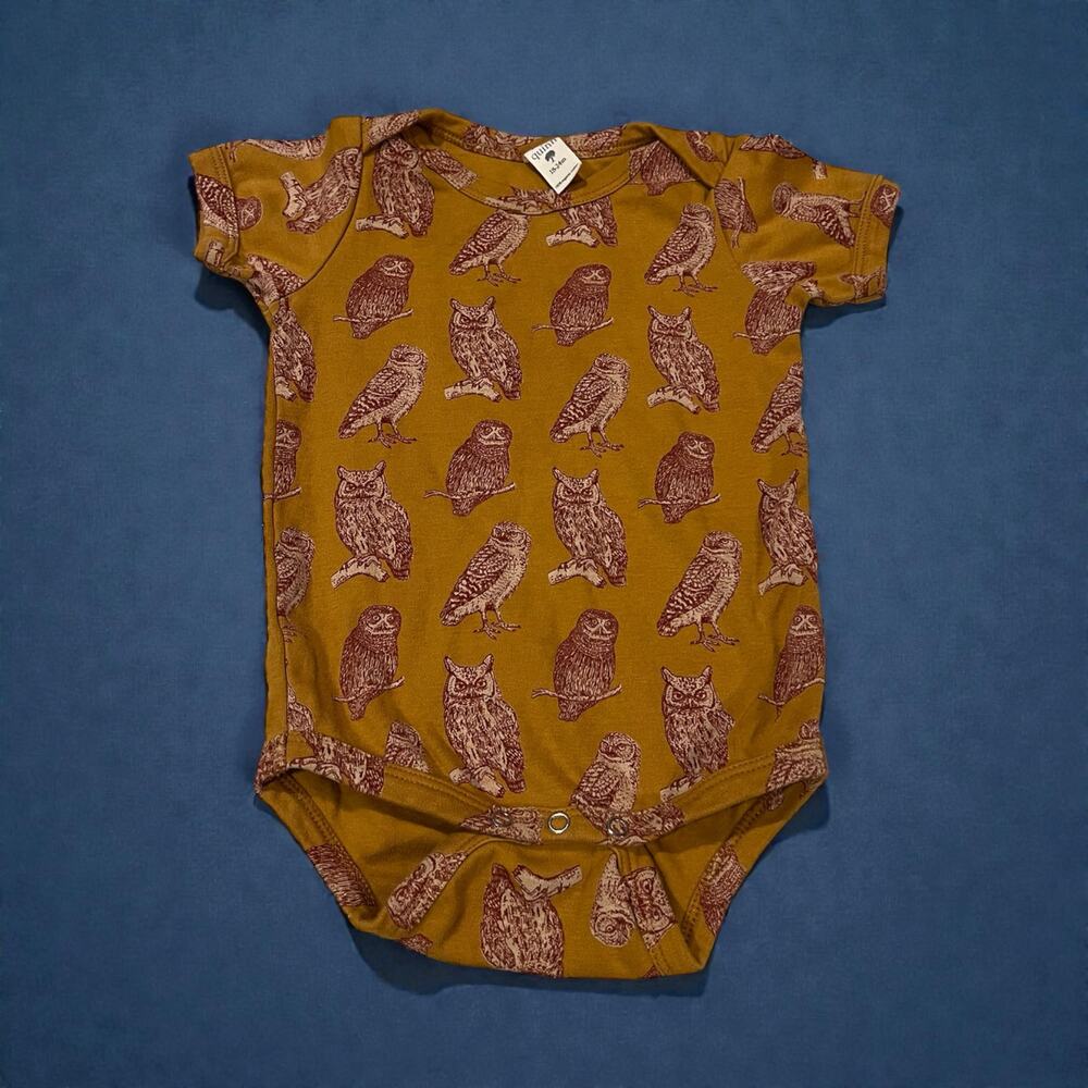 Kate Quinn Organic Cotton owl pattern bodysuit 18-24 months